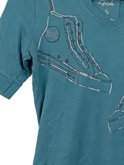 Vorschaubild 3 von Damen Sweatshirt XS Petrol Kurzarm Kapuze Sneaker Print