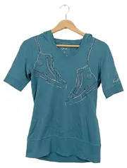 Vorschaubild 1 von Damen Sweatshirt XS Petrol Kurzarm Kapuze Sneaker Print