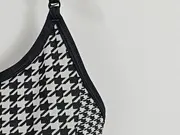 Vorschaubild 3 von Damen Sport BH Pepita-Muster Schwarz Weiß Gr. S Racerback
