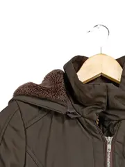 Vorschaubild 5 von Damen Winterjacke Kapuze gesteppt Braun Gr. 34 XS Freizeit