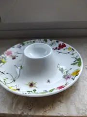 Vorschaubild 2 von Eierbecher Fleurs Sauvages Porzellan Blumenmuster Weiß Klassisch 13cm