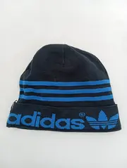 Vorschaubild 1 von Trefoil Beanie Mütze gestreift Logo-Print Baumwolle Herren Schwarz