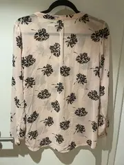 Vorschaubild 2 von Premium Damen Bluse Gr. 40/L Rosa Blumenmuster Langarm