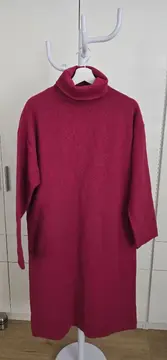 Vorschaubild 3 von Damen Rollkragen Pullover Kleid Oversized Pink Gr. M