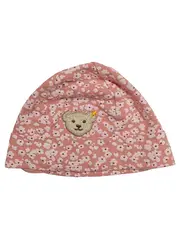 Vorschaubild 1 von Baby Mütze Gr. 49 Rosa Blumenmuster Baumwolle Kinder