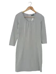 Vorschaubild 1 von Damen Businesskleid Gr. 36/S Grau Strukturmuster 3/4-Arm