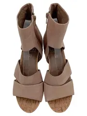 Vorschaubild 2 von Sandaletten Damen Gr. 38.5 Beige Elegant Modern Reißverschluss Cut-Outs