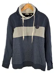 Vorschaubild 1 von Herren Pullover L Blau Gestreift Baumwolle Freizeit Casual Langarm