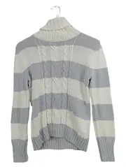 Vorschaubild 1 von Damen Pullover Rollkragen gestreift Gr. 38/M