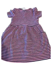 Vorschaubild 2 von Mädchen Freizeitkleid gestreift Gr. 122 Baumwolle Mehrfarbig