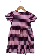 Vorschaubild 1 von Mädchen Freizeitkleid gestreift Gr. 122 Baumwolle Mehrfarbig