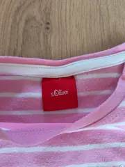 Vorschaubild 5 von Mädchen Kleid Gr. 86 Rosa Gestreift Herz Glitzer Sommer