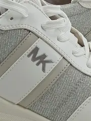 Vorschaubild 2 von Damen Sneaker Low Weiß Silber Glitzer Keilabsatz Gr. 41