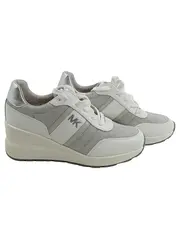 Vorschaubild 1 von Damen Sneaker Low Weiß Silber Glitzer Keilabsatz Gr. 41