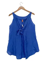 Vorschaubild 1 von Damen Bluse Seide Blau Einheitsgröße Schleife SF044D Top Shirt