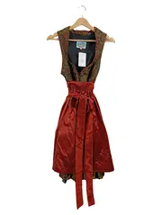 Vorschaubild 1 von Dirndl Damen Gr. 40 Rot Paisley Trachtenkleid
