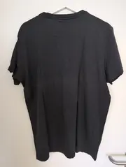 Vorschaubild 2 von Herren T-Shirt Schwarz Gr. 50/L Casual Logo Print Baumwolle