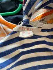 Vorschaubild 5 von Damen Langarmshirt 3/4-Arm gestreift blau weiß Gr. 36/S Knöpfe