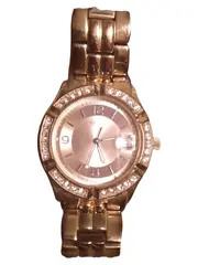 Vorschaubild 2 von W0143L3 Damen Armbanduhr Gold Elegant Strass Edelstahl 14cm