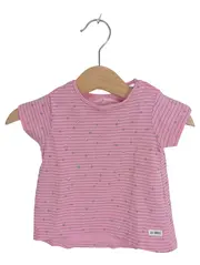 Vorschaubild 1 von Baby Mädchen T-Shirt Gr. 62 Rosa Gestreift Herzen
