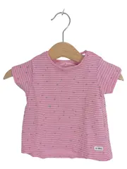 Vorschaubild 2 von Baby Mädchen T-Shirt Gr. 62 Rosa Gestreift Herzen