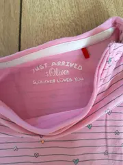 Vorschaubild 6 von Baby Mädchen T-Shirt Gr. 62 Rosa Gestreift Herzen