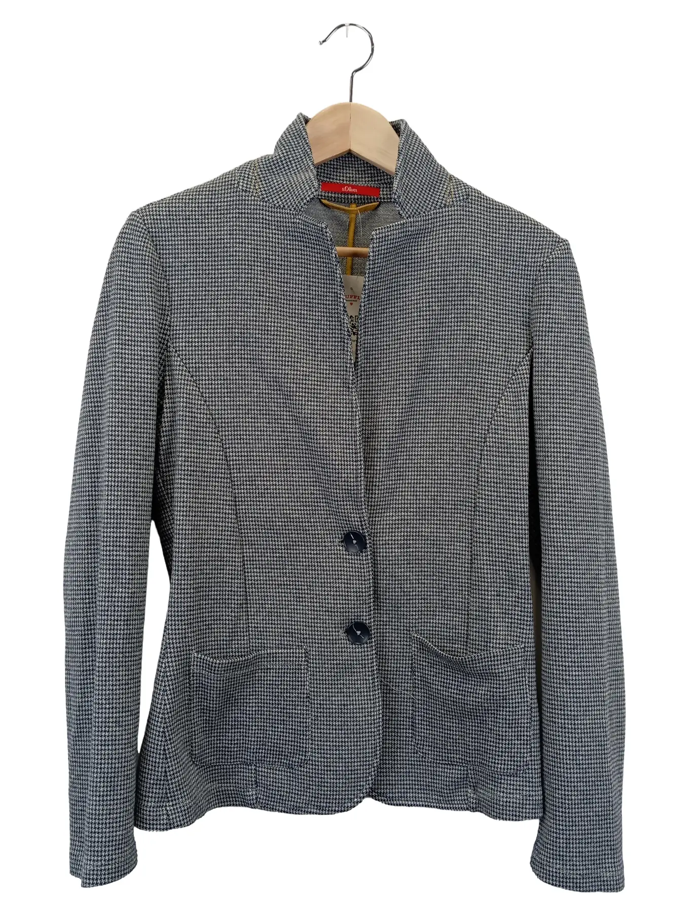 S.OLIVER Damen Blazer Gr. 34 Business Klassisch Kariert Mehrfarbig