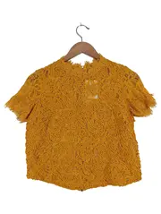 Vorschaubild 1 von Damen Spitzenbluse Top Gelb Gr. M