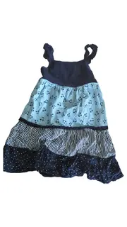 Vorschaubild 1 von Mädchen Sommerkleid Freizeitkleid Gr. 152 Blau Gestreift Punkte