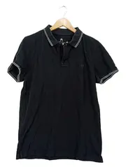 Vorschaubild 2 von Denim Poloshirt Herren Gr. M Schwarz Kurzarm Baumwolle