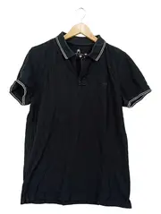Vorschaubild 1 von Denim Poloshirt Herren Gr. M Schwarz Kurzarm Baumwolle