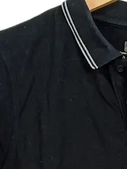 Vorschaubild 5 von Denim Poloshirt Herren Gr. M Schwarz Kurzarm Baumwolle
