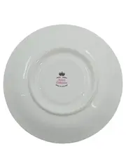 Vorschaubild 2 von Royal Osborne Untertasse Blattmuster Goldrand Porzellan Weiß 14 cm