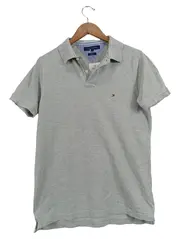Vorschaubild 1 von Poloshirt Herren Grau Gr. 48/M Kurzarm Baumwolle Meliert Casual