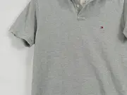Vorschaubild 3 von Poloshirt Herren Grau Gr. 48/M Kurzarm Baumwolle Meliert Casual