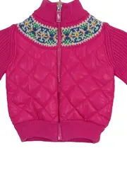 Vorschaubild 2 von Kinder Steppjacke Mädchen Pink Gr. 68 (6 Monate) Norwegermuster