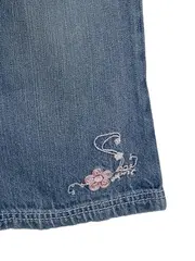 Vorschaubild 4 von Baby Mädchen Jeans Hose Gr. 86 Blau Blumenstickerei