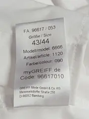 Vorschaubild 6 von Herren Kurzarm Hemd Weiß Gr. XL 43/44 Regular Fit Business