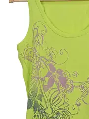 Vorschaubild 4 von EDC Damen Tanktop Shirt Gr. 38/M Grün Blumenmuster Casual