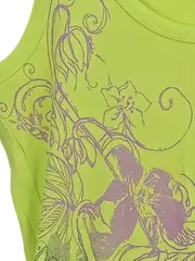 Vorschaubild 6 von EDC Damen Tanktop Shirt Gr. 38/M Grün Blumenmuster Casual