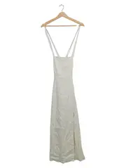 Vorschaubild 1 von Damen Sommerkleid Maxikleid Trägerkleid Weiß Gr. 36/S Casual