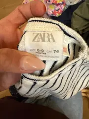 Vorschaubild 4 von Baby Pullunder Gr. 74 Weiß Blau Gestreift Frottee