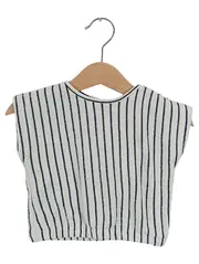 Vorschaubild 1 von Baby Pullunder Gr. 74 Weiß Blau Gestreift Frottee