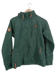 Vorschaubild 1 von Damen Sweatjacke Gr. L grün meliert Reißverschluss Casual