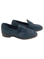 Vorschaubild 1 von Forever Comfort Damen Loafer Slipper Wildleder Blau Gr. 41