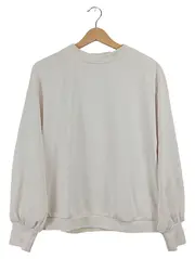 Vorschaubild 1 von Damen Pullover Sweatshirt Beige Gr. S 36 Basic Langarm