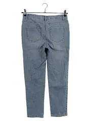 Vorschaubild 2 von Damen Jeans Slim Fit Gr. 19 (38) Blau Sterne Glitzer Casual