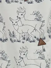 Vorschaubild 5 von Damen Kapuzenpullover Hirsch Print Gr. 36;S Weiß Casual