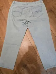 Vorschaubild 2 von Damen Jeans Wide Fit Hose Hellblau Gr. 46 Stretch Casual