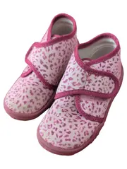 Vorschaubild 1 von Hausschuhe Mädchen Rosa Gr. 23 Klettverschluss Tierdruck